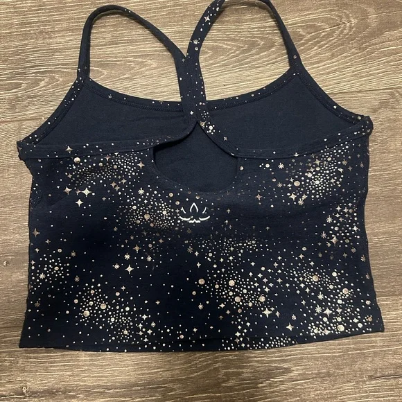 Beyond Yoga Midnight Blue Starry Crop Top - Picture 2 of 6